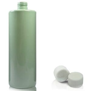 500ml Green Plastic Bottle with white screw