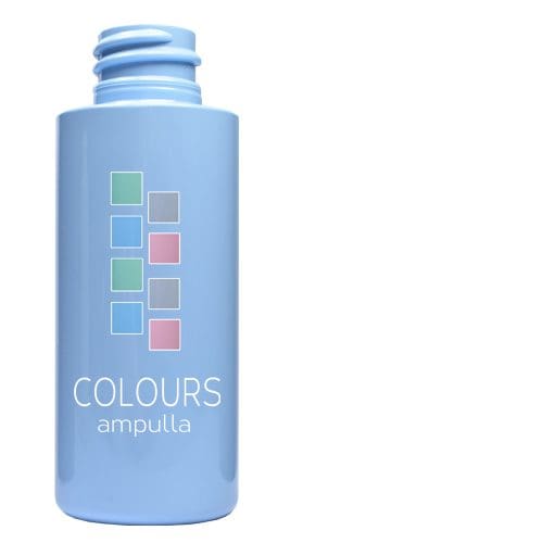50ml Blue Plastic bottle with label