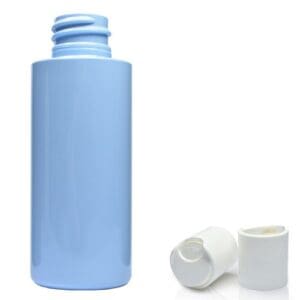 50ml Blue Plastic bottle with white disc