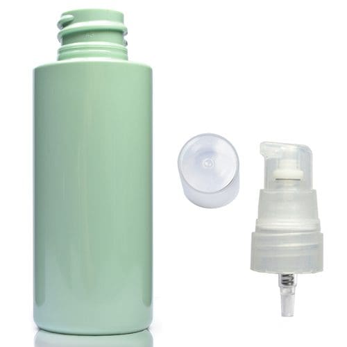 50ml Green Plastic bottle with nat pump