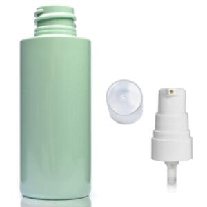 50ml Green Plastic bottle with white pump