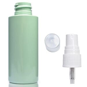 50ml Green Plastic bottle with white spray