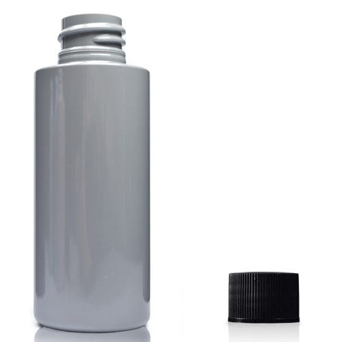 50ml Grey Plastic bottle with black screw