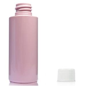 50ml Pink Plastic bottle with white screw