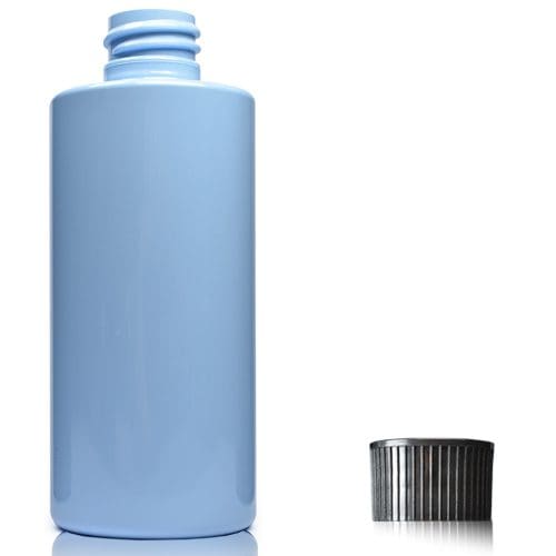 100ml Blue Plastic bottle with black bore