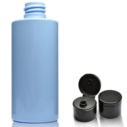 100ml Blue Plastic bottle with black flip