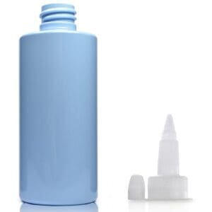 100ml Blue Plastic bottle with spout