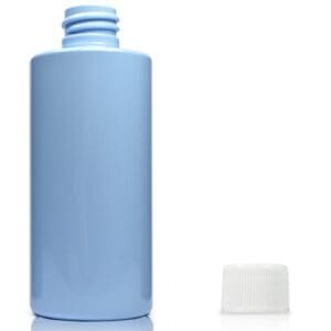 100ml Blue Plastic bottle with white screw