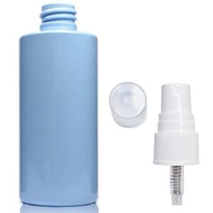 100ml Blue Plastic bottle with white spray