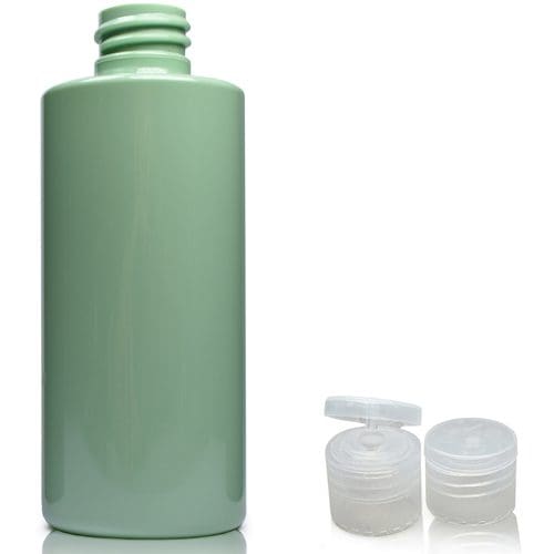 100ml Green Plastic bottle with nat flip