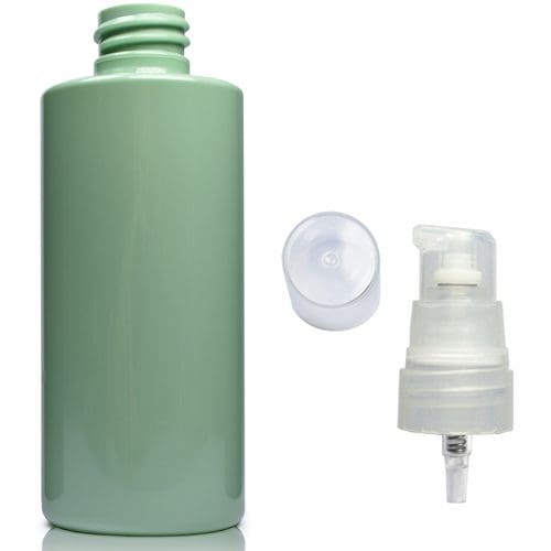 100ml Green Plastic bottle with nat pump