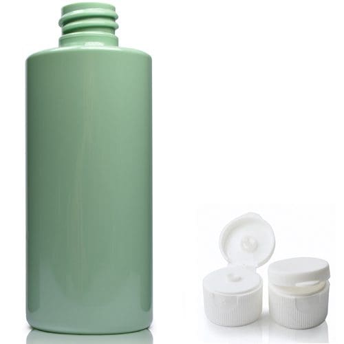 100ml Green Plastic bottle with white flip