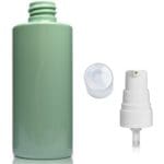 100ml Green Plastic bottle with white pump