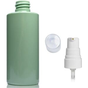 100ml Green Plastic bottle with white pump