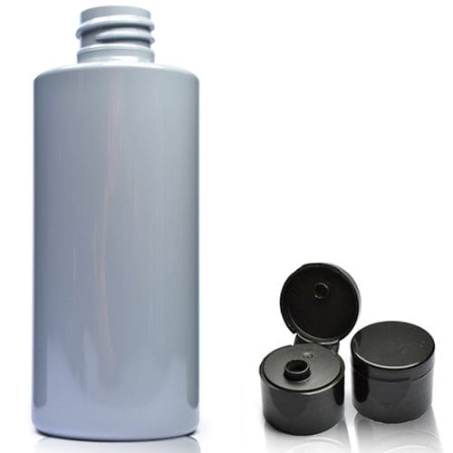 100ml Grey Plastic bottle with black flip