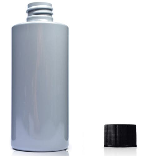 100ml Grey Plastic bottle with black screw