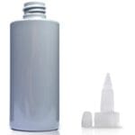 100ml Grey Plastic bottle with spout