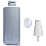 100ml Grey Plastic bottle with white pump