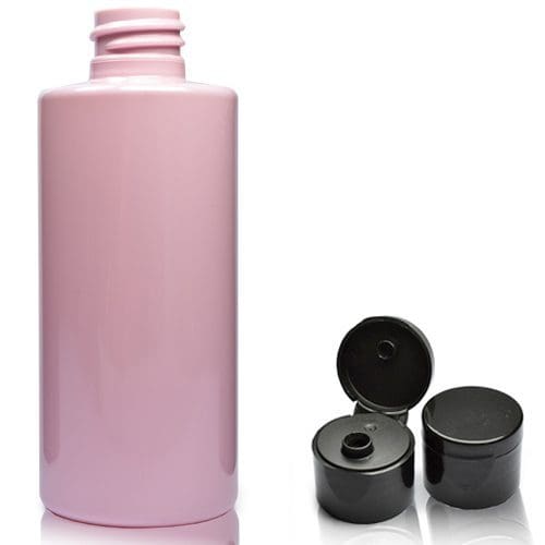100ml Pink Plastic bottle with black flip