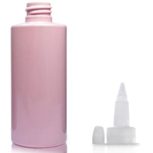 100ml Pink Plastic bottle with spout