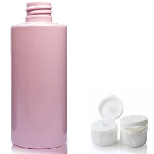 100ml Pink Plastic bottle with white flip