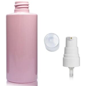100ml Pink Plastic bottle with white pump