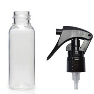 30ml Clear PET Bottle With Mini Trigger Spray