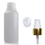 50ml HDPE Swipe bottle with white gold pump