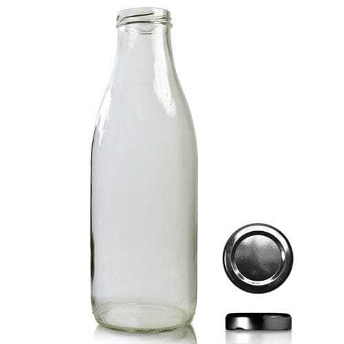 1000ml Glass Milk Bottle & Twist Off Cap Ampulla 0161 367 1414