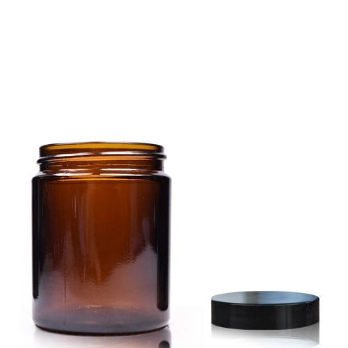 100ml Amber Glass Jar with Lid Ampulla Packaging 0161 367 1414