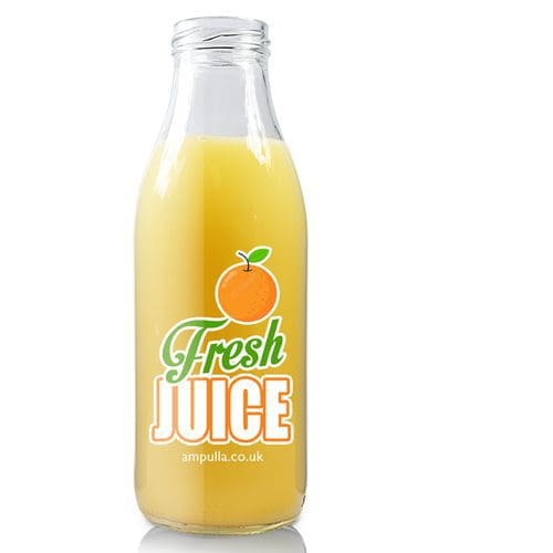 500ml Glass Juice Bottle & Twist Off Cap Ampulla 0161 367 1414