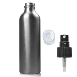 150ML Aluminium Bottle w black spray