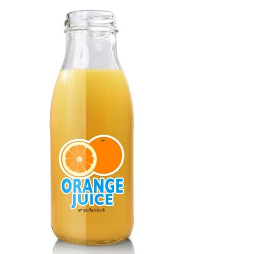 250ml Clear Glass Juice Bottle & TwistOff Lid Ampulla Packaging