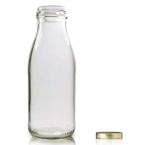 250ml Clear Glass Juice Bottle & TwistOff Lid Ampulla Packaging