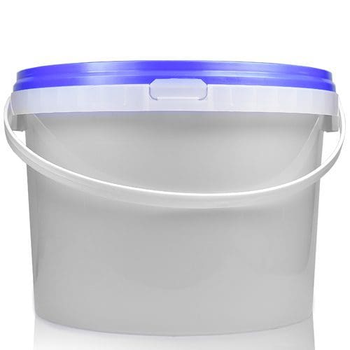 5L Plastic Natural Bucket With Lid Plastic Buckets Heavy Duty Packaging