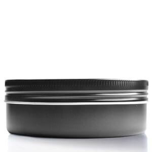 180ml Black Aluminium Jar and Lid
