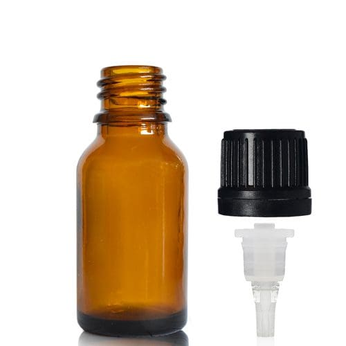 15ml Amber Glass Dropper Bottle With Dropper Cap Ampulla LTD