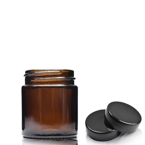30ml Amber Glass Jar With Lid Ampulla Packaging 0161 367 1414