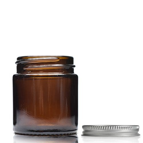 Amber Salve Glass Jars, Wholesale