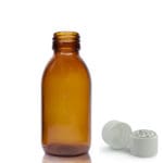 125ml Amber Glass Medicine Bottle With Medilock Cap