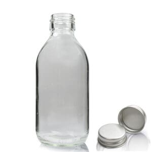 200ml Clear Glass Medicine Bottle With Aluminium Cap