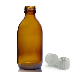 250ml Amber Glass Medicine Bottle With Medilock Cap