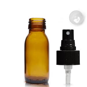 60ml Amber Glass Medicine Bottle With Atomiser Spray