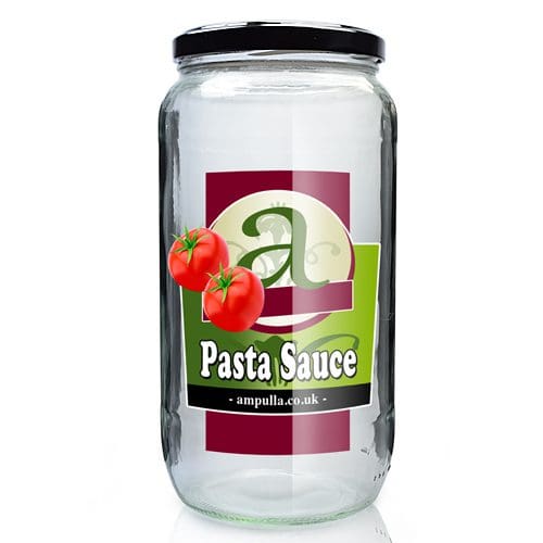 1062ml Glass Pasta Sauce Jar With Lid - Ampulla - 0161 367 1414