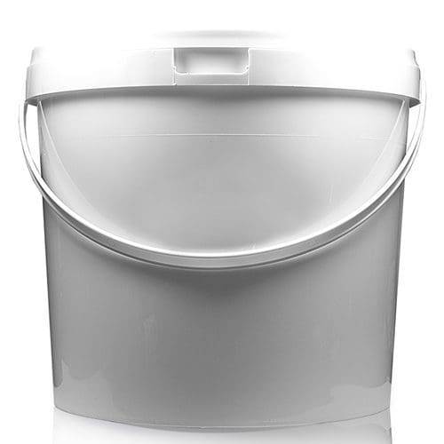 10L White Bucket With Lid Ampulla Packaging Ltd