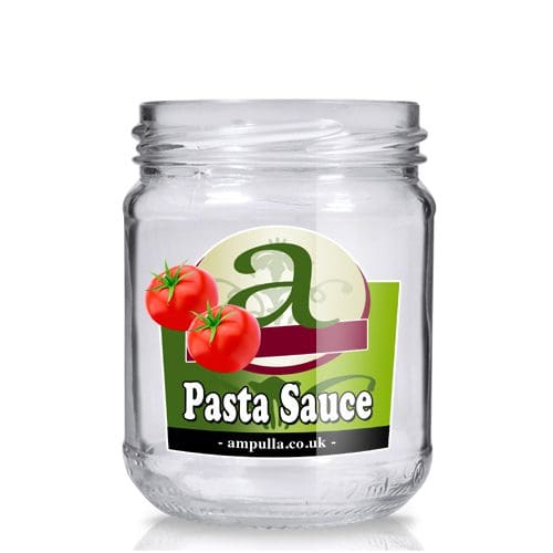 212ml Clear Glass Pasta Sauce Jar No Lid