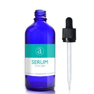 100ml Blue Glass Serum Bottle With Straight Pipette