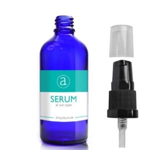 10ml Blue Glass Serum Bottle With Pump