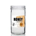 277ml Clear Glass Honey Jar