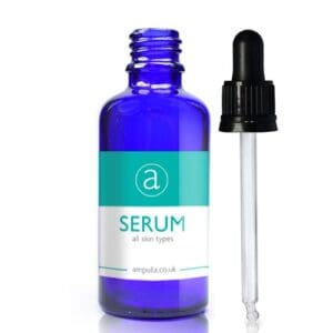 50ml Blue Glass Serum Bottle With Pipette